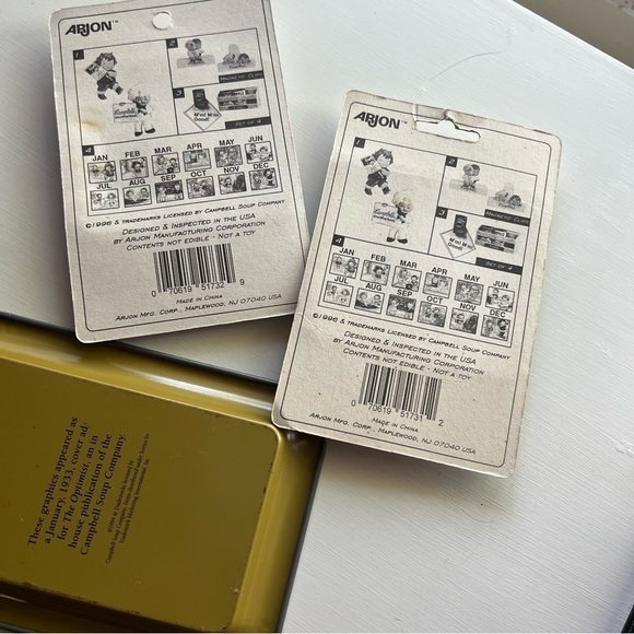 CAMPBELL'S Kids Vintage 3D Magnets November & December 1996 NIP + Tin Tray - Picture 6 of 7